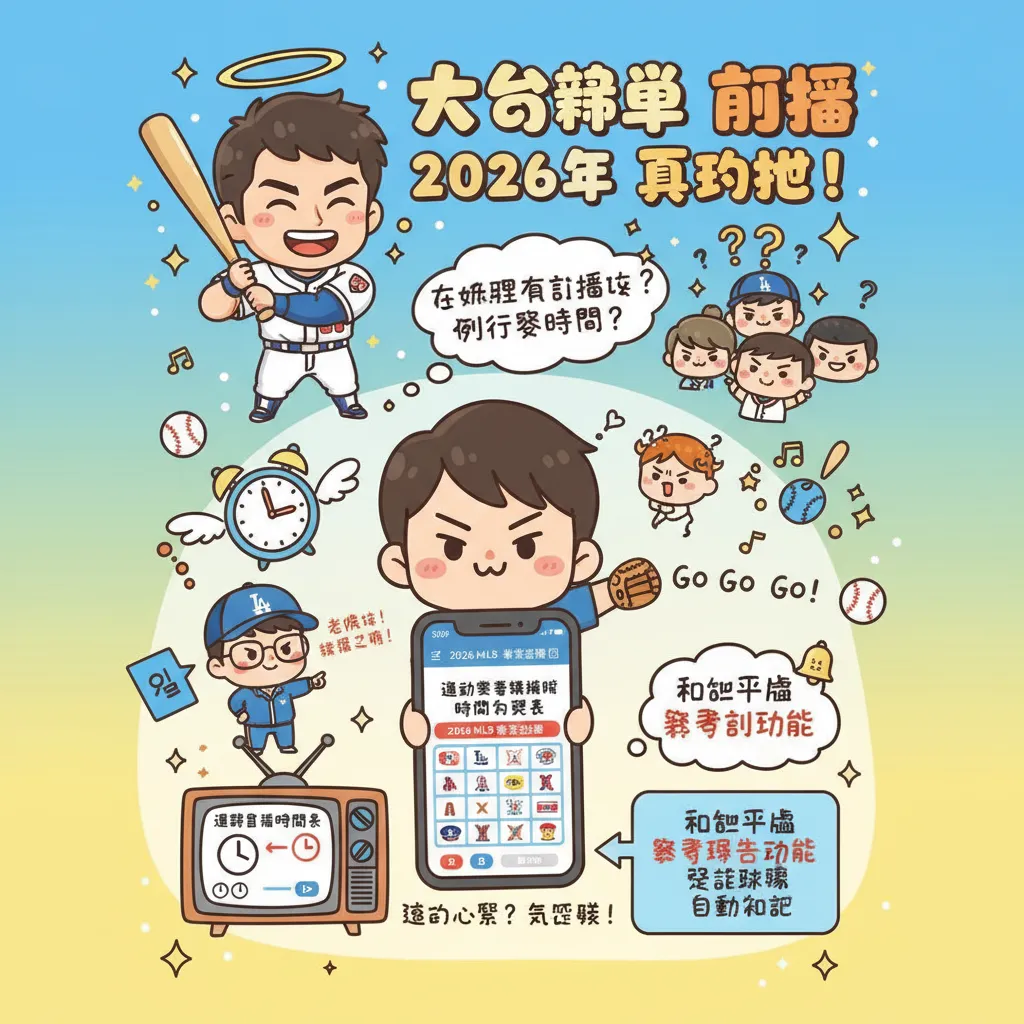大谷翔平直播看這裡！運動賽事轉播時間與賽程表全攻略